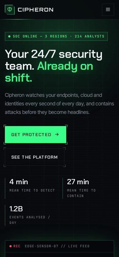 Cipheron on mobile